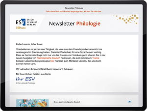 Abbildung des Newsletters